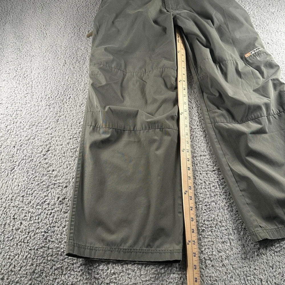 Vintage Rusty Tech Pants Mens 34(32 Fit) Green‎ Baggy Parachute Y2K Wide Leg